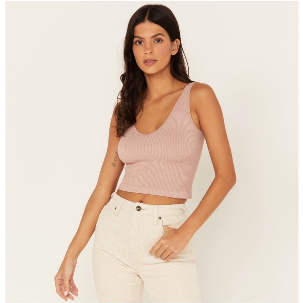 FREE PEOPLE WOMEN'S SOLID RIB BRAMI in Blush Nude Tan